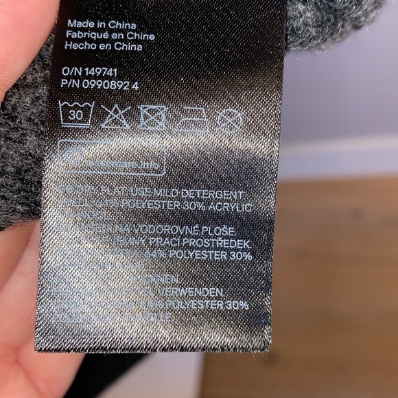 Wool blend short cardigan, size L, charcoal blend in colour - Picture 6 of 6